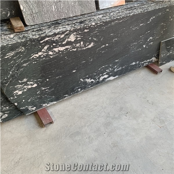 Factory Supply Natural Green Granite with White Veins Slab
