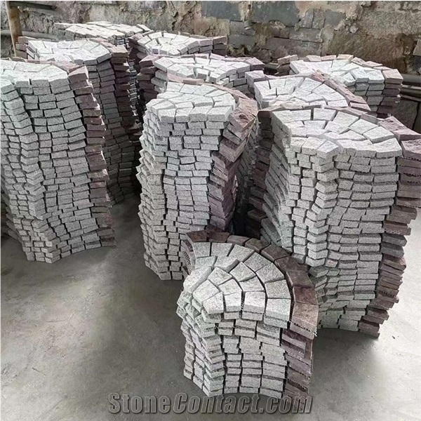 Fan Shape Granite Paving Stone For Driveway And Garden Paver
