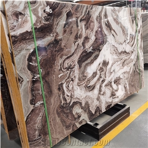 Louvre Luxury Design Brown Marble Slab for Your House