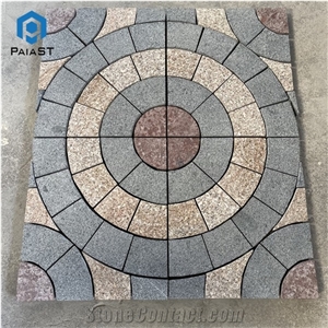 Multicolor Granite Sidewalk Paving Stone Floor Tiles