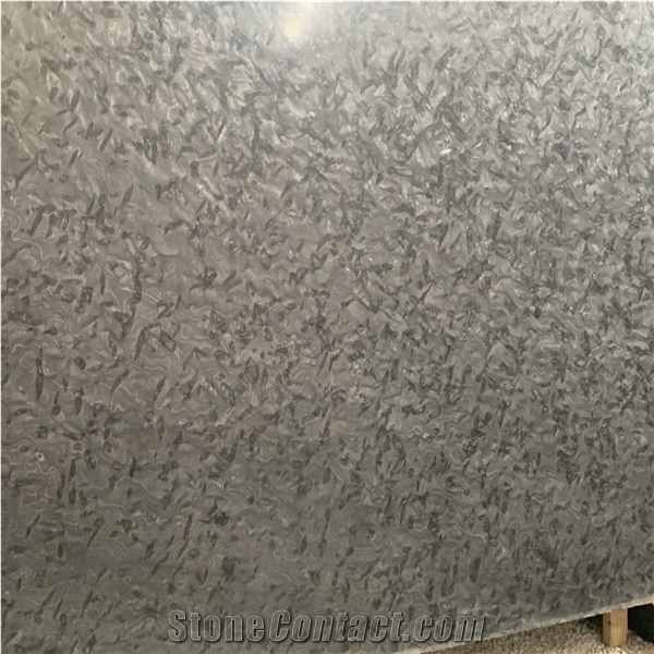 Natural Brushed Leather Surface Matrix Black Granite Slabs