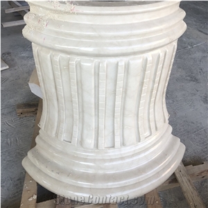 Natural Marble Column Capitals and Bases for Hotel and Villa