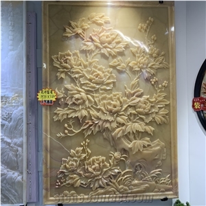 Natural Onyx Relief 3d Decorative Wall Art Paneling for Home