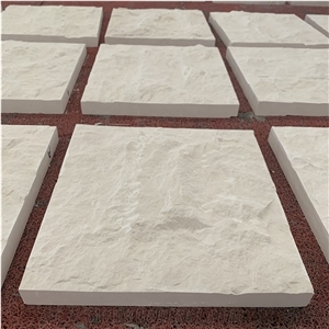 Natural Split Surface White Limestone Tile For Wall Cladding Decor