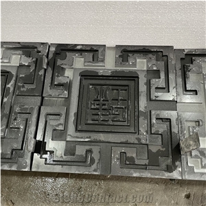 New Design Black Granite Cnc Carving for Outdoor Wall Decor