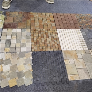 Pebble Stone Mosaic Tile Slate Wall Tiles