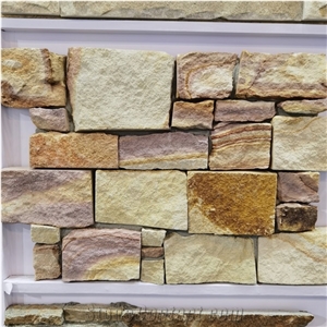 Quartzite Stacked Stone Wall Cladding Panel
