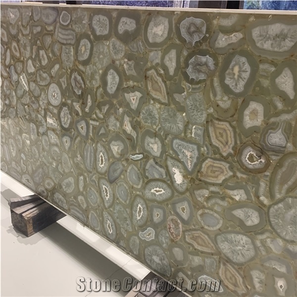 Transparent Semi Precious Stone Slab For Wall