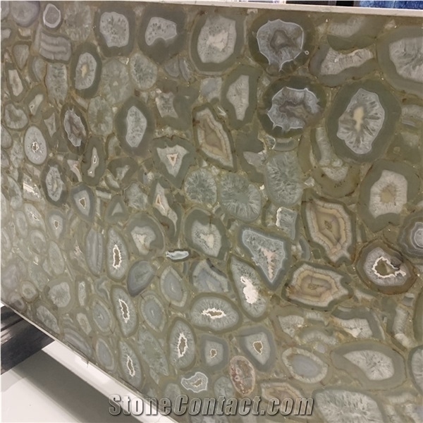 Transparent Semi Precious Stone Slab For Wall