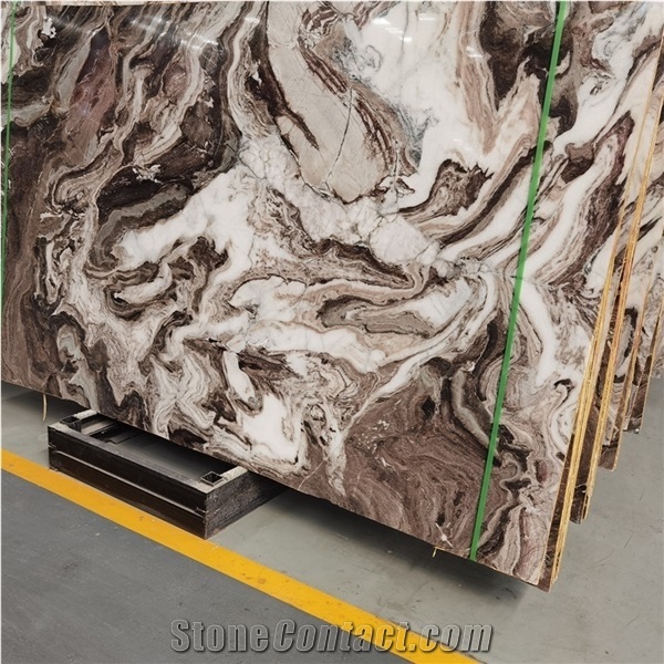 Unique Style Louvre Brown Marble for Background Wall