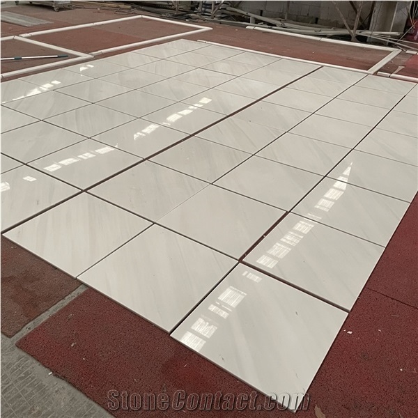 White Marble with Dark Emperador Marble Tile for Hotel Floor