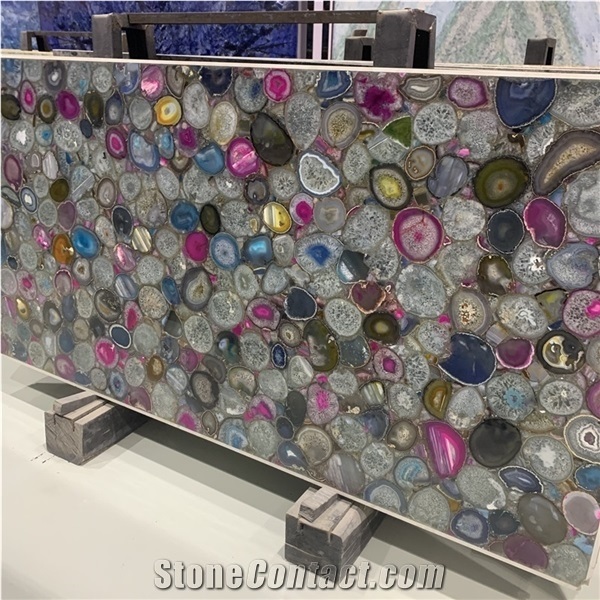 Wholesale Price Multicolor Semi Precious Stone Slab Supplier