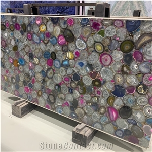 Wholesale Price Multicolor Semi Precious Stone Slab Supplier
