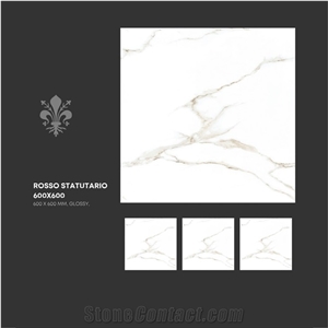 Florence Ceramic Tiles Statuario Marble Look600x600 mm