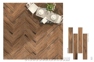 Florence Ceramic Wood Look Brown 200x1200 Strip Tiles 10 mm