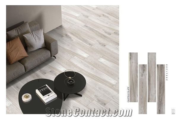 Florence Ceramic Wood Look Grey 200x1200 Strip Tiles 10 mm
