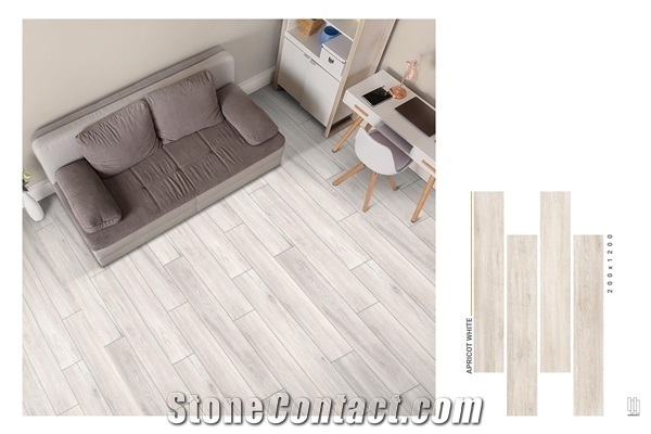 Florence Ceramic Wood Look White 200x1200 Strip Tiles 10 mm
