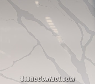 Artificial White Calacatta Quartz Slabs Solid Surface Stones