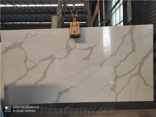 White Calacatta Engineer Solid Surface Stones