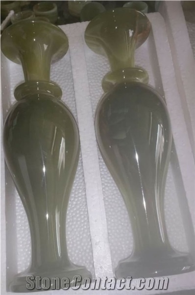 Multi Green Onyx Flower Vase