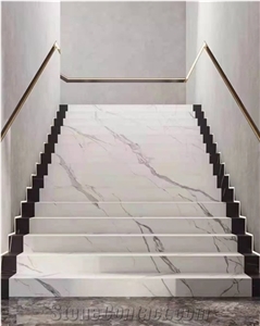 Extra Large Floor Sintered Stone Stair Way Surface