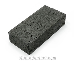 Brick Basalt Volcanic Stone from Vietnam Sawn-Cut Surface