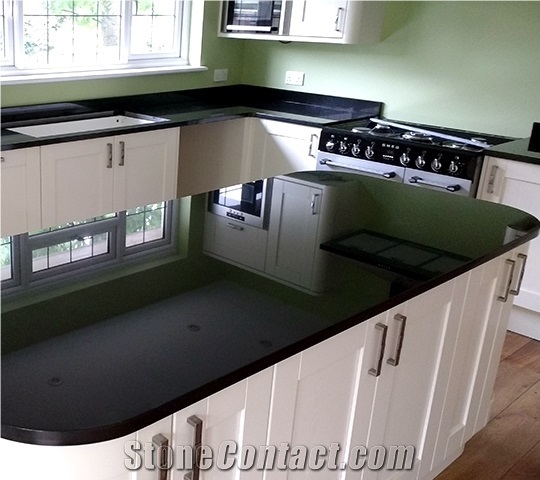 Absolute Black Granite Kitchen Countertop