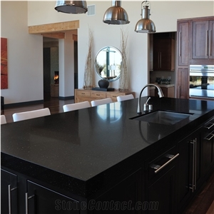 Absolute Black Granite Kitchen Perimeter Countertop