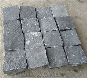 Black Granite (Gabbro) Split Cube Stone, Granite Cobblestone