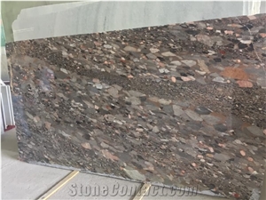 Brown Breccia Marble Stone Slab from Vietnam