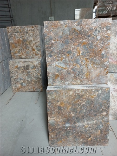 Crystal Yellow Marble Floor Wall Tile Stone from Vietnam