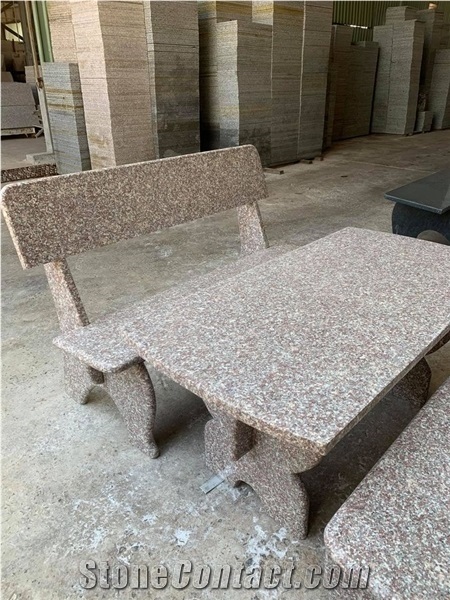 Rosa Granite Stone Exterior Furniture from Vietnam Stone Supplier