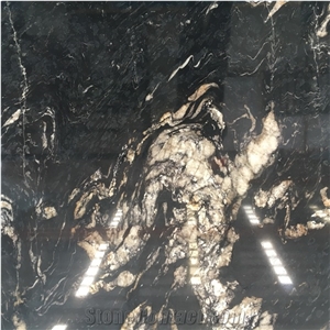 Black Cosmic Granite Slab Brazil Cosmic Black Flooring Tile