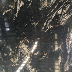 Black Cosmic Granite Slab Brazil Cosmic Black Flooring Tile