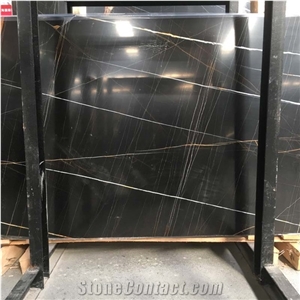 Black Marble Floor Covering Application Wall Cladding Slabs