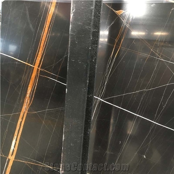 Black Marble Floor Covering Application Wall Cladding Slabs