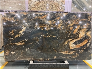 Black Taurus Granite Slabs Brazil Black Gold Granite Slab