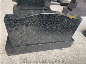 Blue Granite Slant Grave Markers Monument Headstones