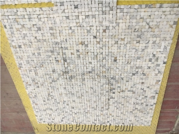 Calacatta Gold Floor Mosaic Tile Stone Mosaic Pattern Design
