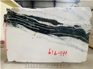 China Exotic Black Marble Big Rought Blocks Panda White Rock