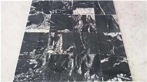 Cosmic Black Granite Kitchen Floor Tiles Jumbo Pattern Tile
