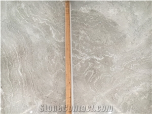 Cross Cut White Wood Grain Marble Slabs Floor Tiles Pattern