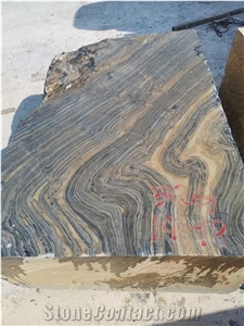 Golden Vein Black Wood Marble Quarry Rough Blocks Big Rocks