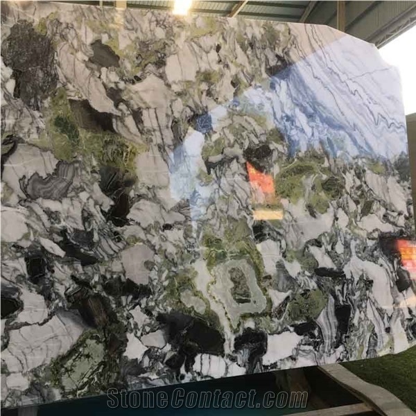 Green Marble Kitchen Wall Cladding Slabs Floor Covering Tile