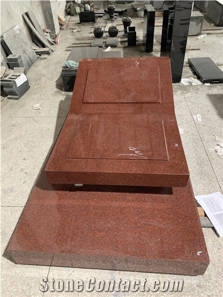 Indian Red Western Style Cemetery Monument Tombstones