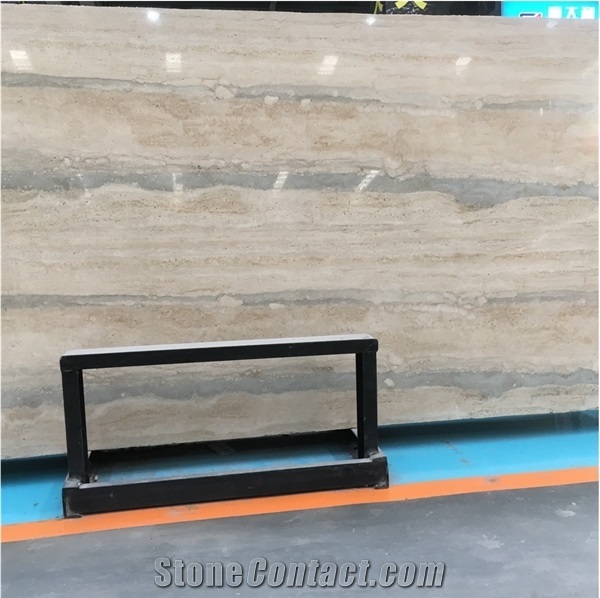 Ocean Blue Travertine Wall Covering Application Stone Floor