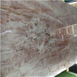 Rose Quartzite Kitchen Island Slabs Bath Wall Cladding Tiles