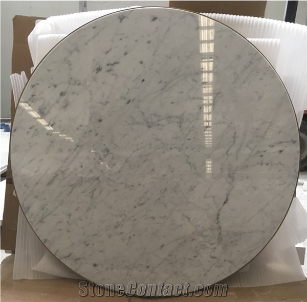 Round Marble Coffee Table Statuario Office Meeting Table Top from China ...