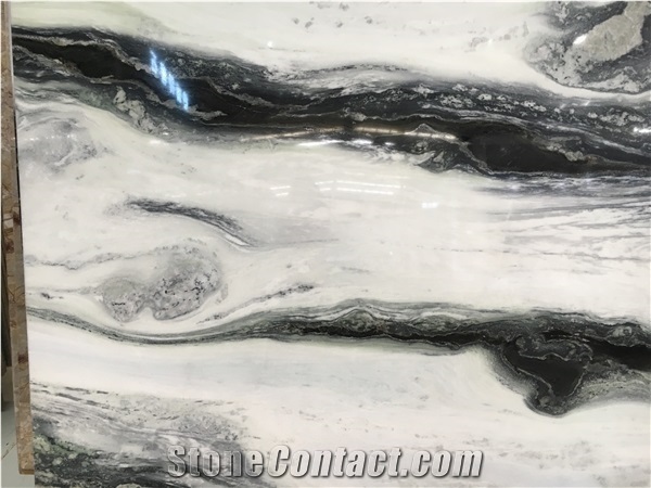 White Black Quartzite Slab for Kitchen and Bathroom Tops