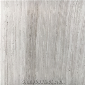 White Wood Grain Marble Slabs French Pattern Floor Covering